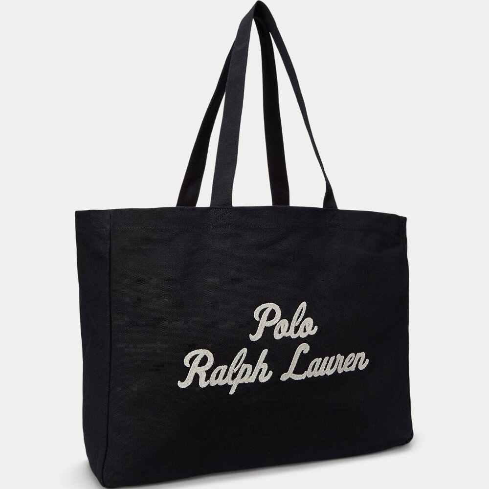 NWT POLO RALPH LAUREN Embroidered Canvas Tote